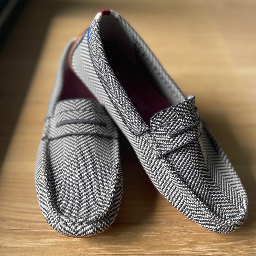 Rothy’s Grey Herringbone Loafers - The Driver
